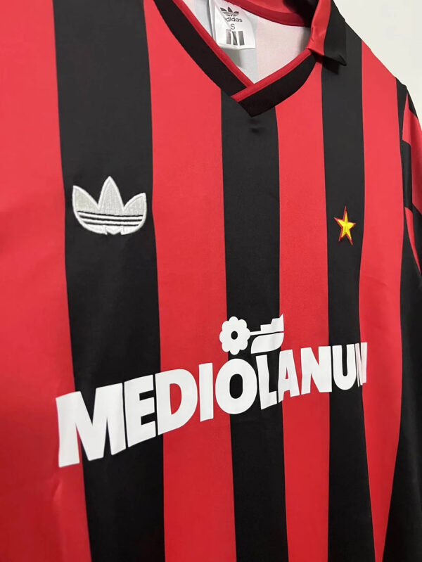 AC Milan 1990/1991 Retro Home Football Jersey 1:1 Thai Quality - Image 3