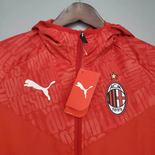 AC Milan 2021/2022 Windbreaker Football Jersey Red 1:1 Thai Quality - Image 4