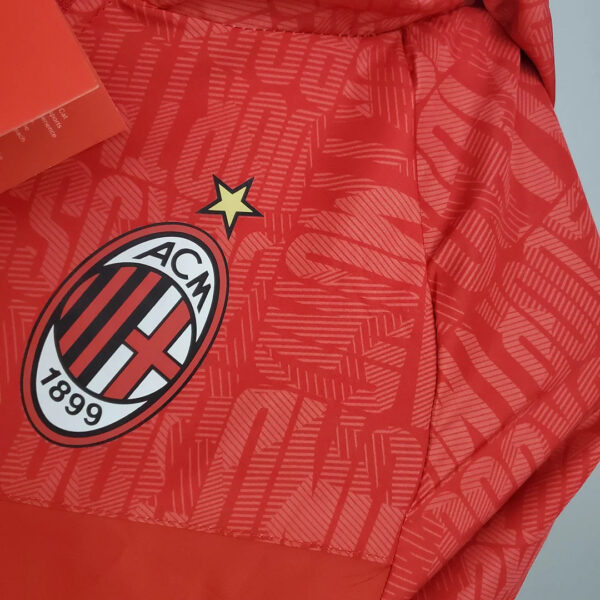 AC Milan 2021/2022 Windbreaker Football Jersey Red 1:1 Thai Quality - Image 6