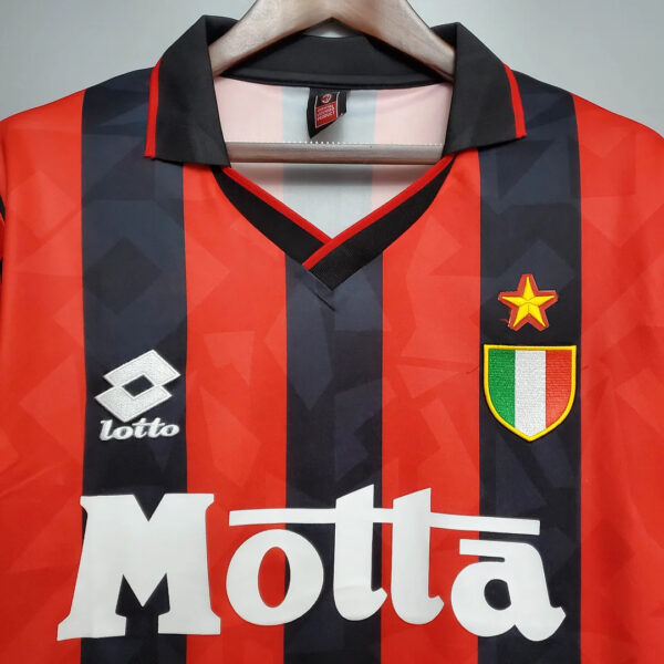 AC Milan 1993/1994 Retro Home Football Jersey 1:1 Thai Quality - Image 4