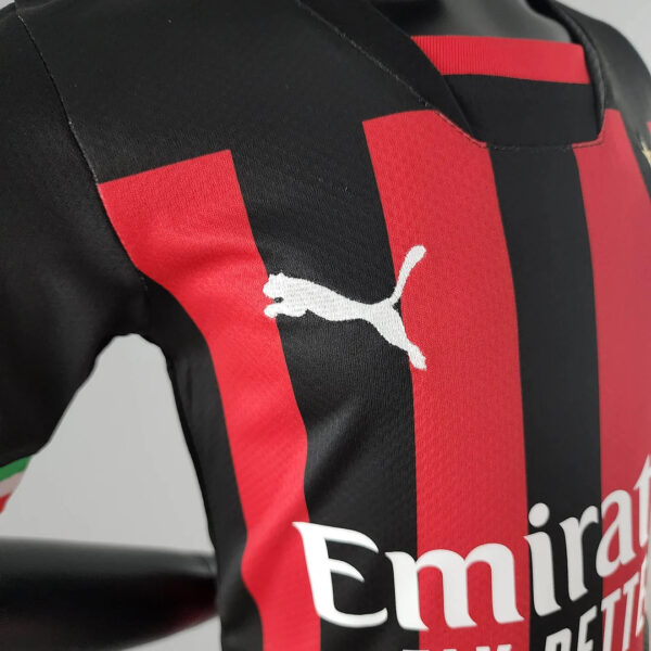 AC Milan 2022/2023 Home Football Jersey 1:1 Thai Quality Kids Size - Image 6