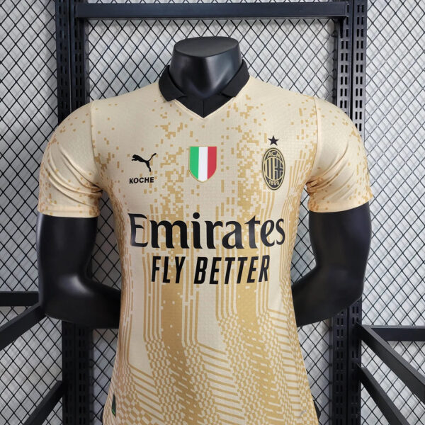 AC Milan 2022/2023 Player Version Goalkeeper Special Edition Gold Football Jersey 1:1 Thai Quality - Image 5