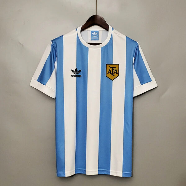 Argentina 1978 National Team Retro Home Football Jersey