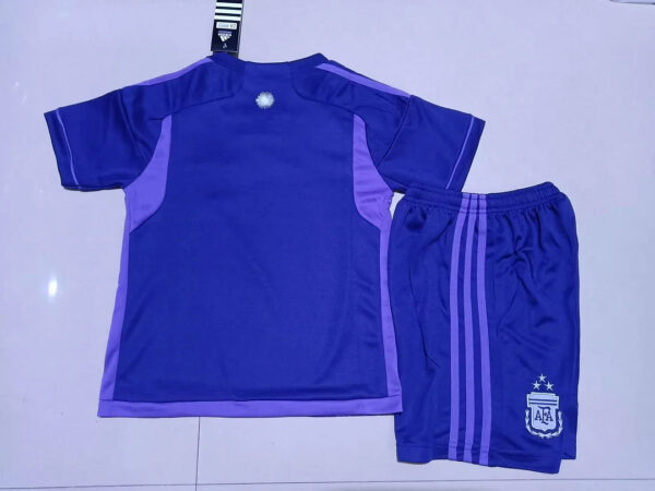 Argentina 2022 FIFA World Cup National Team Away Football Jersey Kids Size - Image 2