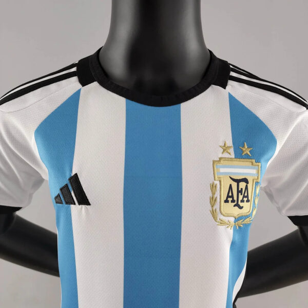 Argentina 2022 FIFA World Cup National Team Home Football Jersey Kids Size - Image 6