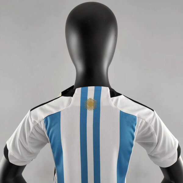 Argentina 2022 FIFA World Cup National Team Home Football Jersey Kids Size - Image 11