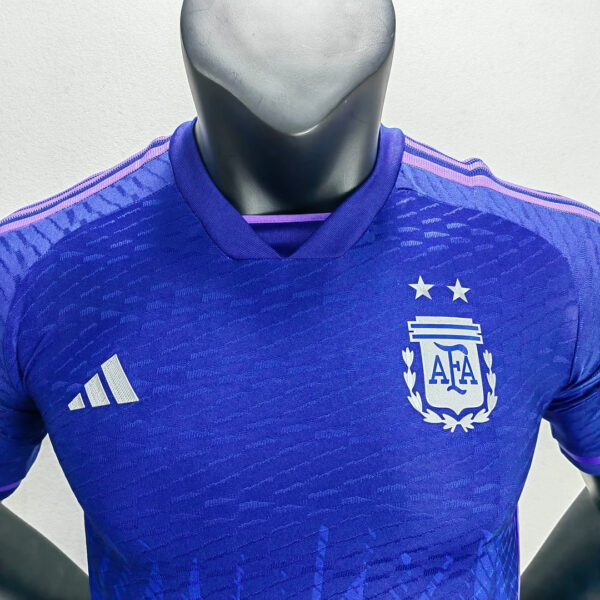 Argentina 2022 FIFA World Cup Player Version National Team Away Football Jersey - Image 5