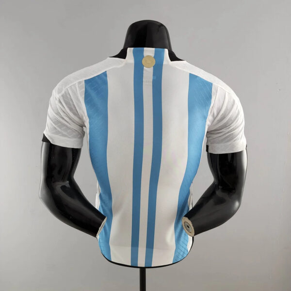 Argentina 2022 FIFA World Cup Player Version National Team Home Football Jersey - Image 3