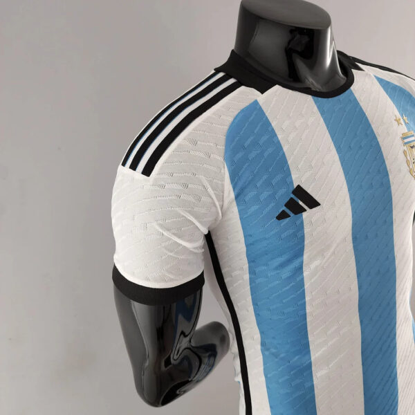 Argentina 2022 FIFA World Cup Player Version National Team Home Football Jersey - Image 4