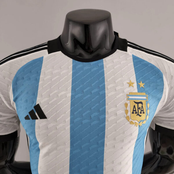 Argentina 2022 FIFA World Cup Player Version National Team Home Football Jersey - Image 5