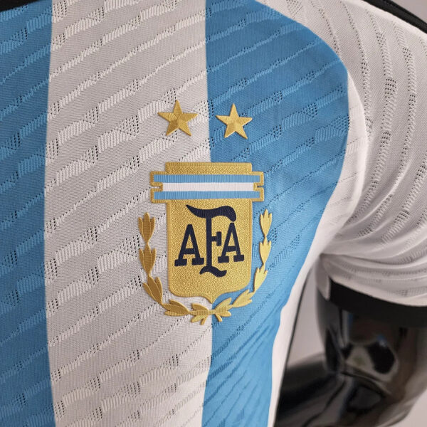 Argentina 2022 FIFA World Cup Player Version National Team Home Football Jersey - Image 7