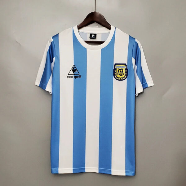 Argentina 1986 National Team Retro Home Football Jersey