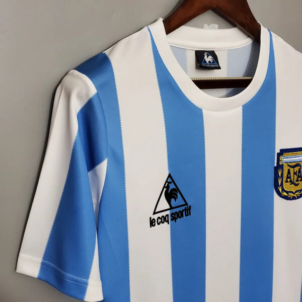 Argentina 1986 National Team Retro Home Football Jersey - Image 3