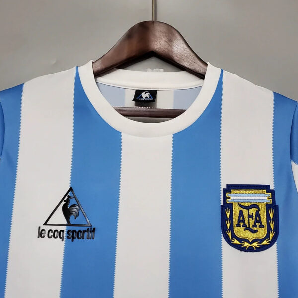 Argentina 1986 National Team Retro Home Football Jersey - Image 4