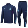 Argentina 2022 Half-Pull Training Suit Royal Blue Jersey Set