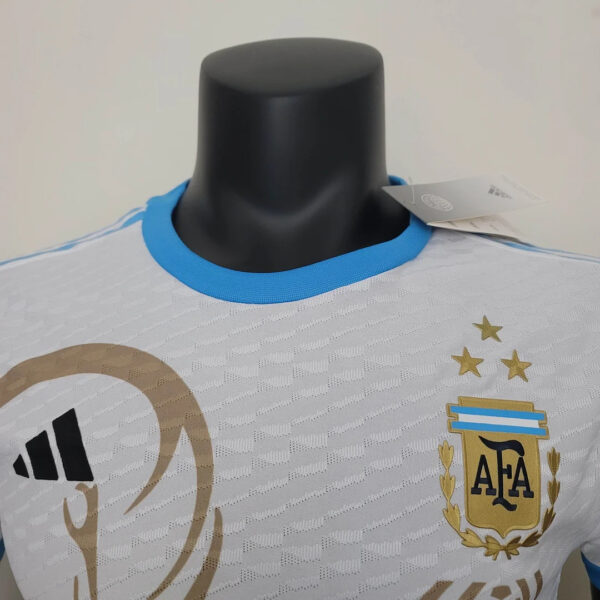 Argentina 2022 Player Version National Team Hercules Cup Commemorative Edition White Football Jersey - Image 3