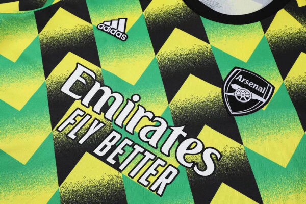 Arsenal 2022/2023 Football Jersey Training Wear Yellow Black Green - Image 3