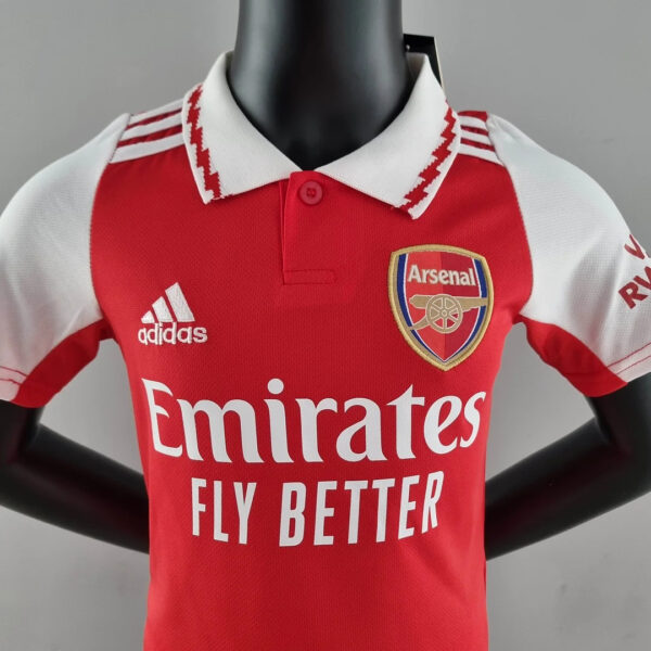 Arsenal 2022/2023 Home Football Jersey Kids Size - Image 6