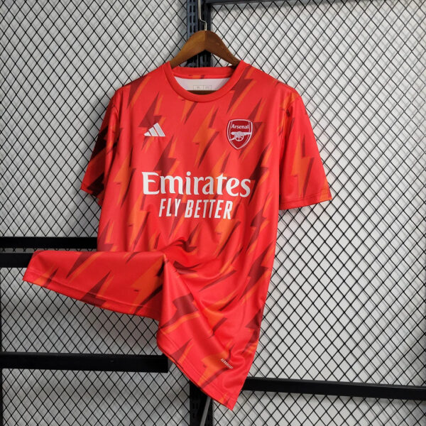 Arsenal 2023/2024 Training Wear Red Football Jersey - Image 3