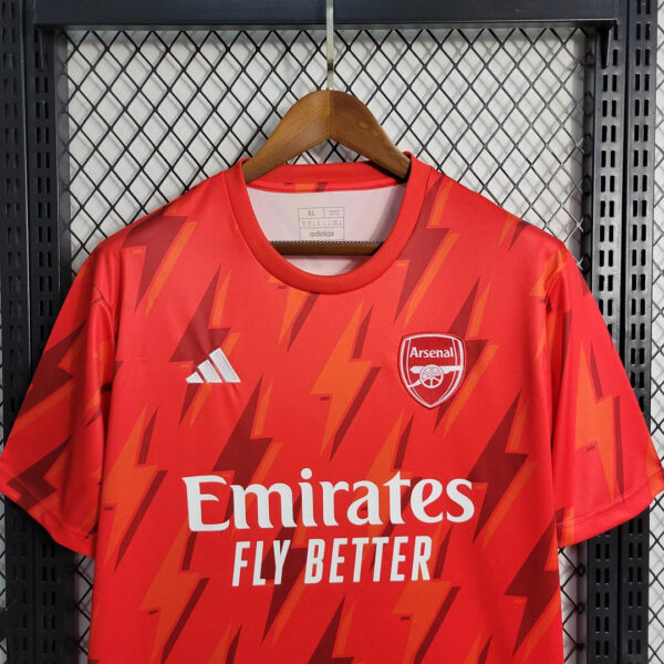 Arsenal 2023/2024 Training Wear Red Football Jersey - Image 4