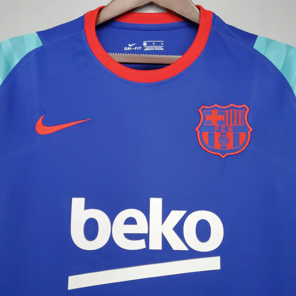 Barcelona 2021/2022 Jersey Training Wear Blue And Green - Image 4