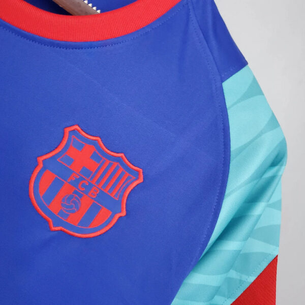 Barcelona 2021/2022 Jersey Training Wear Blue And Green - Image 6