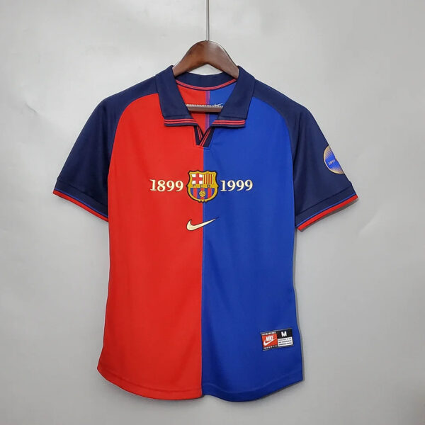 Barcelona 1999/2000 Retro Home 100th Anniversary Version Football Jersey 1:1 Thai Quality