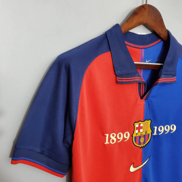 Barcelona 1999/2000 Retro Home 100th Anniversary Version Football Jersey 1:1 Thai Quality - Image 3