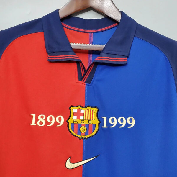 Barcelona 1999/2000 Retro Home 100th Anniversary Version Football Jersey 1:1 Thai Quality - Image 4