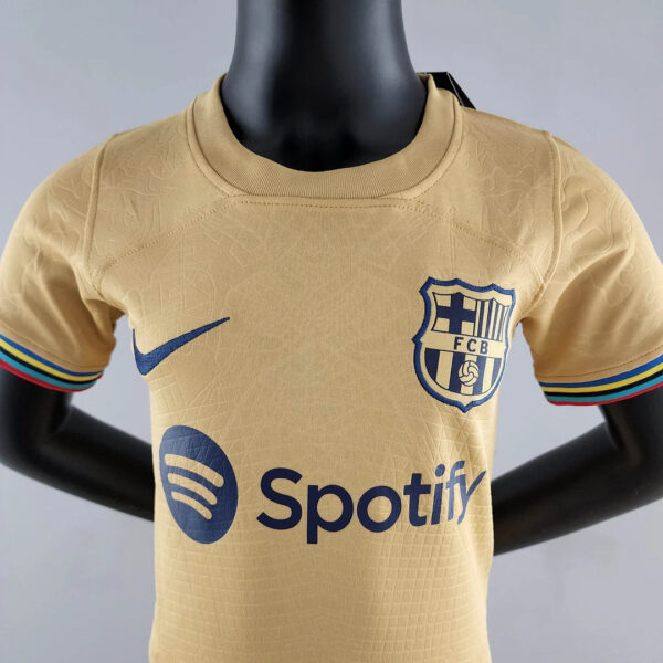 Barcelona 2022/2023 Away Football Jersey 1:1 Thai Quality Kids Size - Image 5