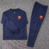 Barcelona 2022/2023 Long Zip Jacke Dark Blue Jersey Set - Image 7