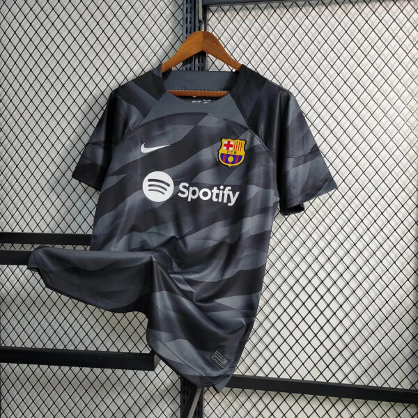 Barcelona 2023/2024 Goalkeeper Black Football Jersey 1:1 Thai Quality - Image 3