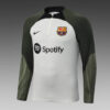 Barcelona 2023/2024 Half-Pull Training Suit Grey Jersey Set - Image 3
