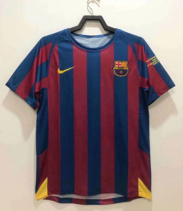 Barcelona 2005/2006 Retro Home Football Jersey UEFA Champions League 1:1 Thai Quality