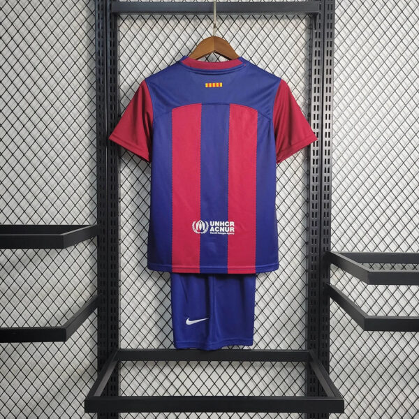 Barcelona 2023/2024 Home Football Jersey 1:1 Thai Quality Kids Size - Image 5