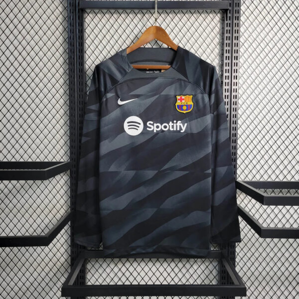 Barcelona 2023/2024 Long Sleeve Goalkeeper Black Football Jersey 1:1 Thai Quality