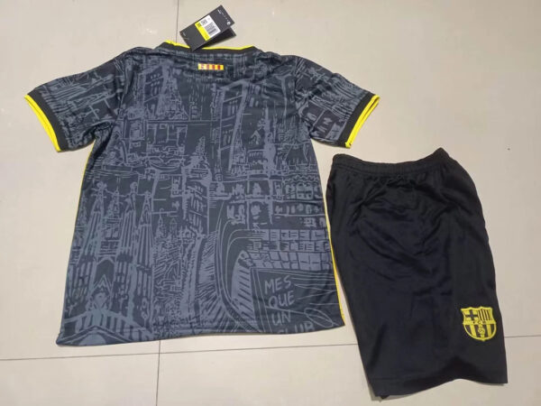 Barcelona 2023/2024 Special Edition Black Football Jersey 1:1 Thai Quality Kids Size - Image 2