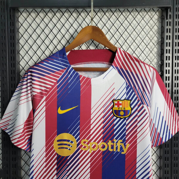 Barcelona 2023/2024 Training Wear Red White Blue Football Jersey - Image 4