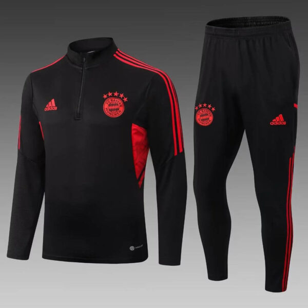 Bayern Munich 2022/2023 Half-Pull Training Suit Black Football Jersey 1:1 Thai Quality Set