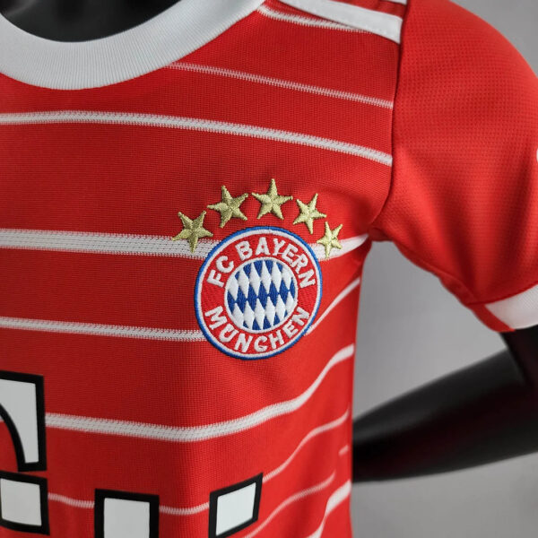 Bayern Munich 2022/2023 Home Football Jersey 1:1 Thai Quality Kids Size - Image 8