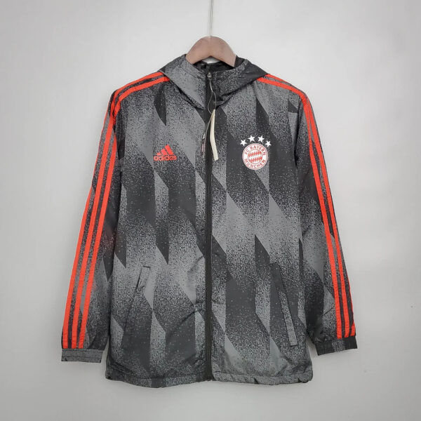 Bayern Munich 2021/2022 Windbreaker Football Jersey Black Pattern 1:1 Thai Quality