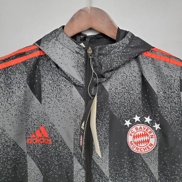 Bayern Munich 2021/2022 Windbreaker Football Jersey Black Pattern 1:1 Thai Quality - Image 4