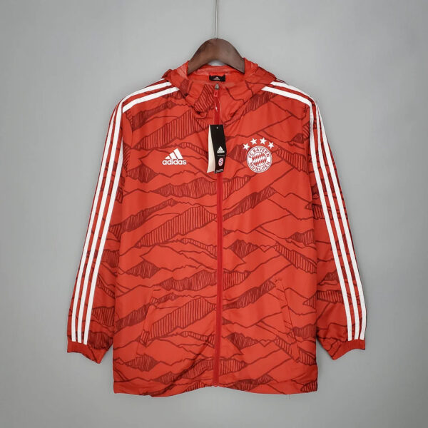 Bayern Munich 2021/2022 Windbreaker Football Jersey Red 1:1 Thai Quality