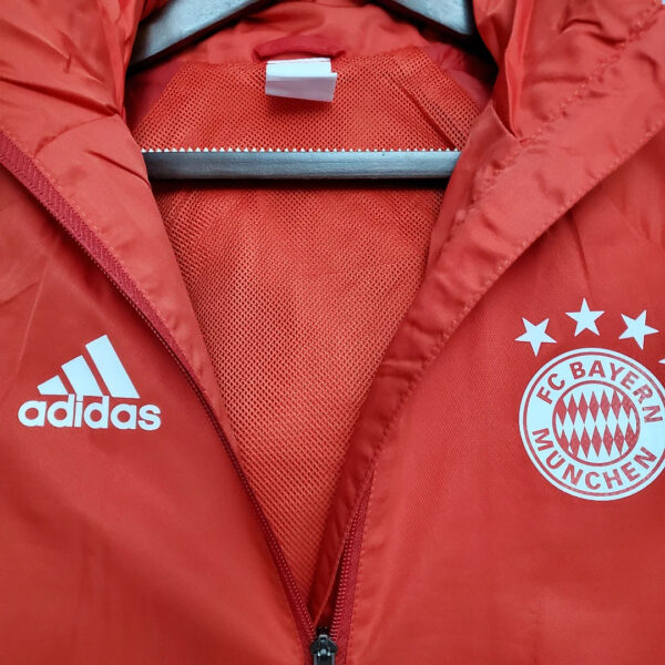 Bayern Munich 2021 Windbreaker Football Jersey Red 1:1 Thai Quality - Image 7