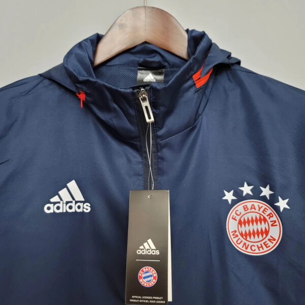 Bayern Munich 2021 Windbreaker Football Jersey Royal Blue 1:1 Thai Quality - Image 4