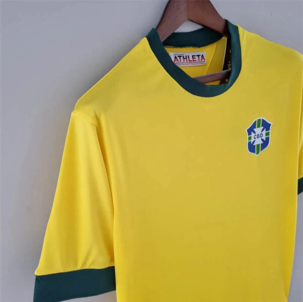 Brazil 1970 Retro Home Football Jersey - Image 3