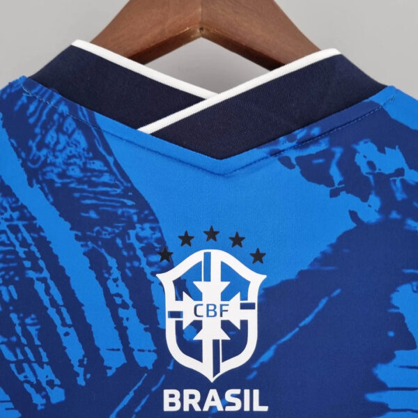 Brazil 2022 Classic Blue Football Jersey - Image 2