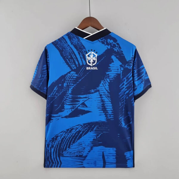 Brazil 2022 Classic Blue Football Jersey - Image 3