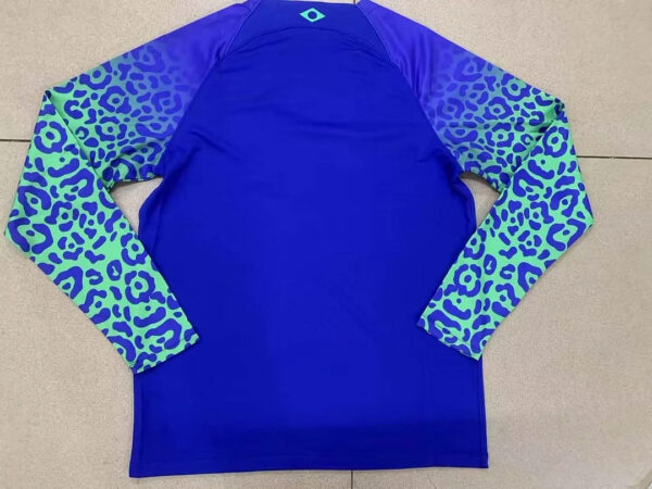 Brazil 2022 FIFA World Cup Long Sleeve Away Football Jersey - Image 2