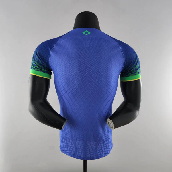 Brazil 2022 FIFA World Cup Player Version Away Football Jersey - Image 2